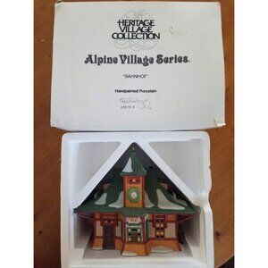 "BAHNHOF" #5615-4 Heritage Village Collection Alpine Village Series -Retired-